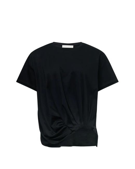 Club21 Black Sheen Cotton Joanna Top