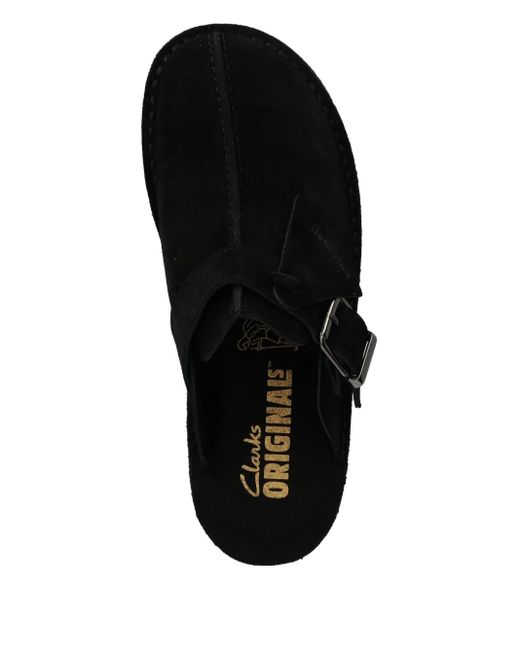 Clarks Black Trek Wedge Slippers