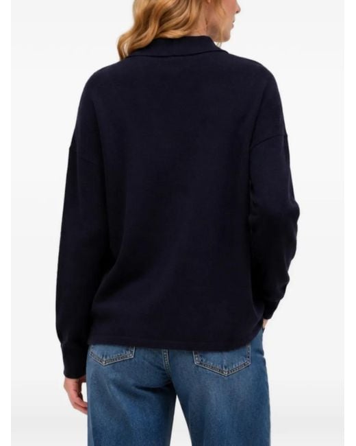 Chinti & Parker Blue Button-Down Collared Cardigan