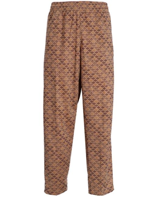 Adidas Brown Firebird Classic Mono Track Pants for men