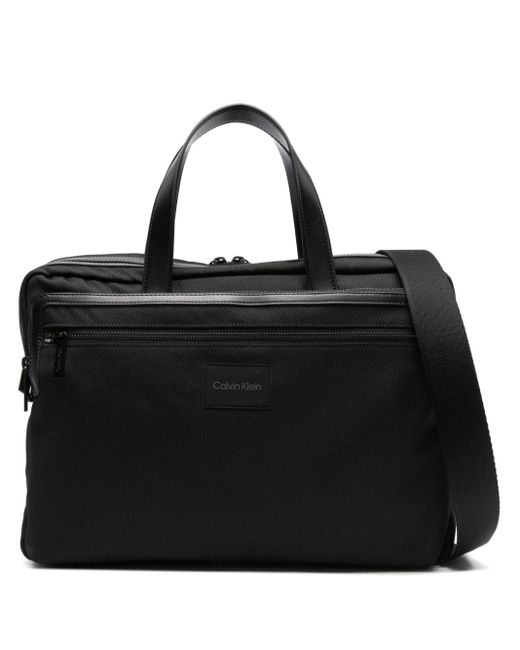 Calvin Klein Black Zipped Laptop Bag for men