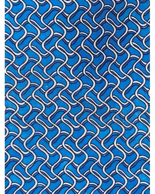 Orlebar Brown Blue Drawstring Patterned Swim Shorts for men