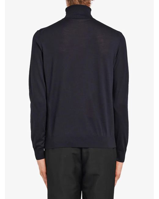 Pull À Col Roulé En Laine Prada pour homme en coloris Blue