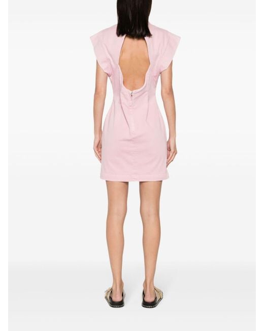 Vestido corto con espalda descubierta Isabel Marant de color Pink