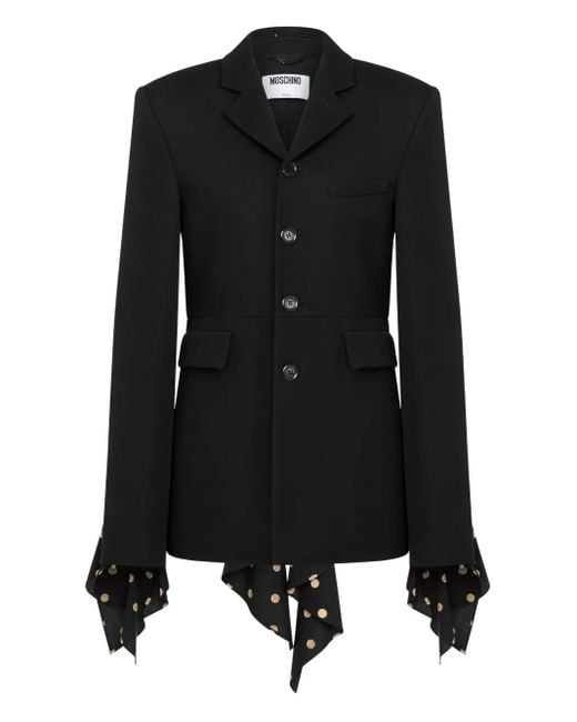 Moschino Black Gerüschter Blazer Mit Polka Dots