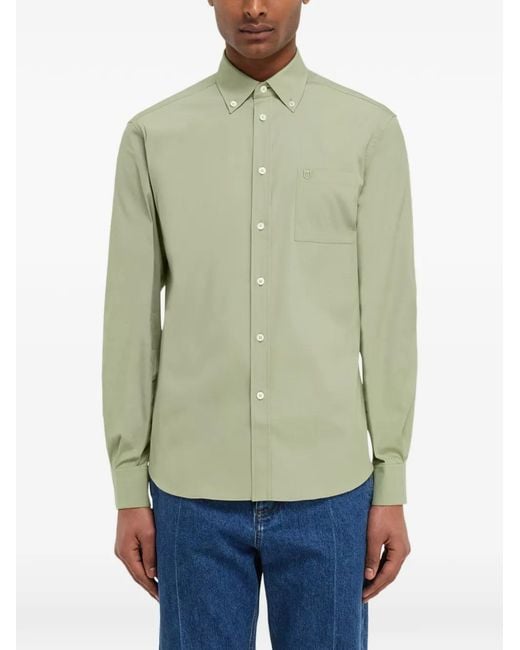 Ferragamo Green Button Down Shirt for men