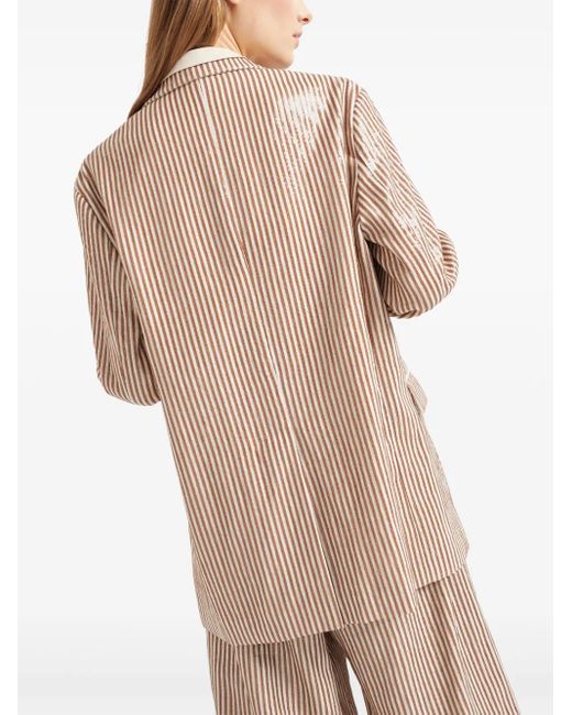 Brunello Cucinelli スパンコール ジャケット Natural