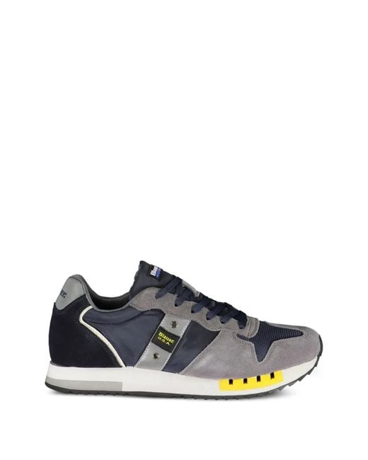 Blauer Blue Queens 01 Suede-Panelled Sneakers for men