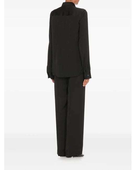 Jil Sander Black Long-Sleeved Collared Shirt