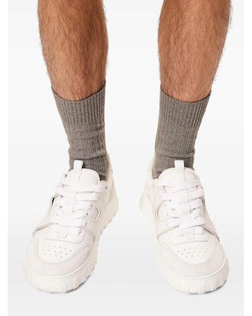 Zapatillas de ante con cordones AMI de color White