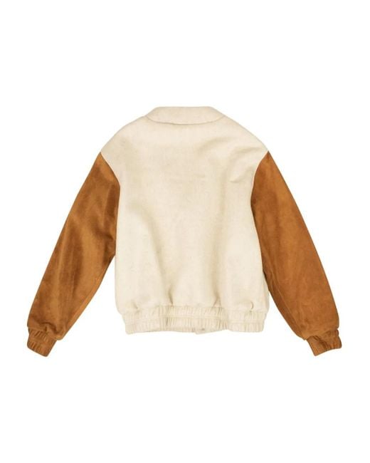 Rhude Natural /Tan" Suede Bomber Jacket for men