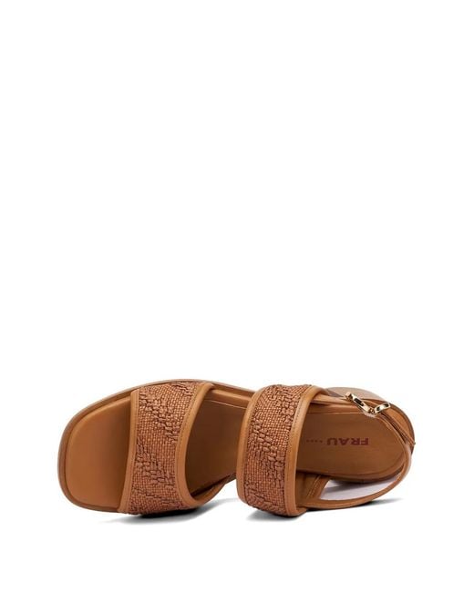 Frau Brown Buckle-Strap Sandals