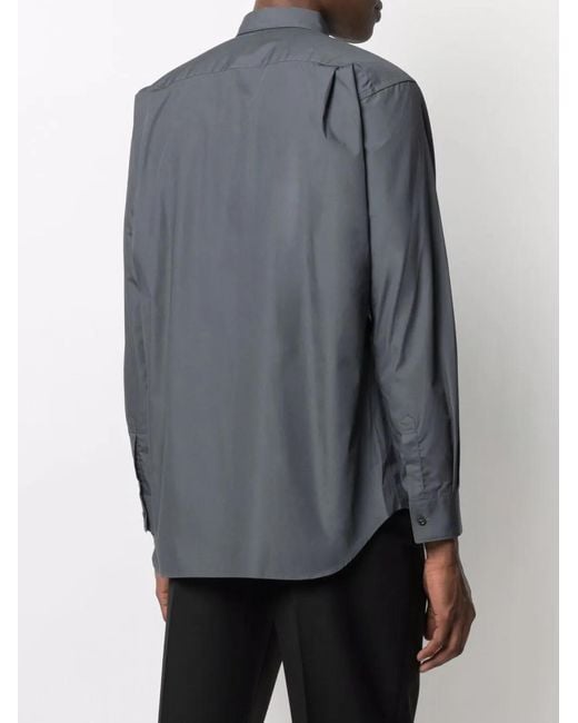 Comme des Garçons Blue Pointed Collar Cotton Shirt for men