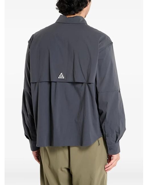 Nike Gray Orb Weaver Multiple-Pocket Shirt for men