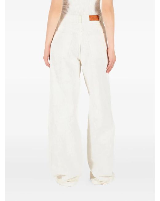 Roberto Cavalli White Logo-Charm Trousers