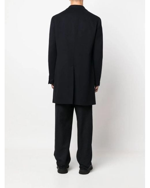 Tagliatore Blue Classic Coat for men