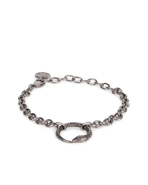 Roberto Cavalli Metallic Chain Bracelet for men