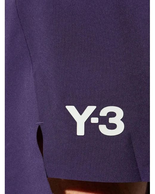 Y-3 Joggingshorts Mit Logo-Print in Purple für Herren