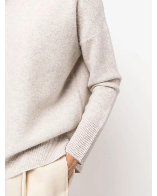 Vince White Mock-Neck Cashmere Jumper