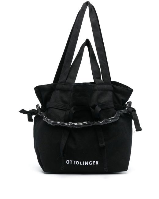 OTTOLINGER Black Logo-print Tote Bag