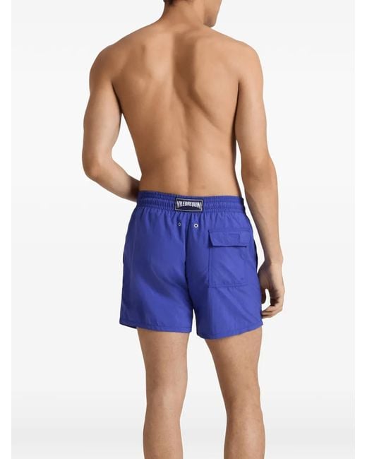 Vilebrequin Blue Elastic-Waist Swim Shorts for men