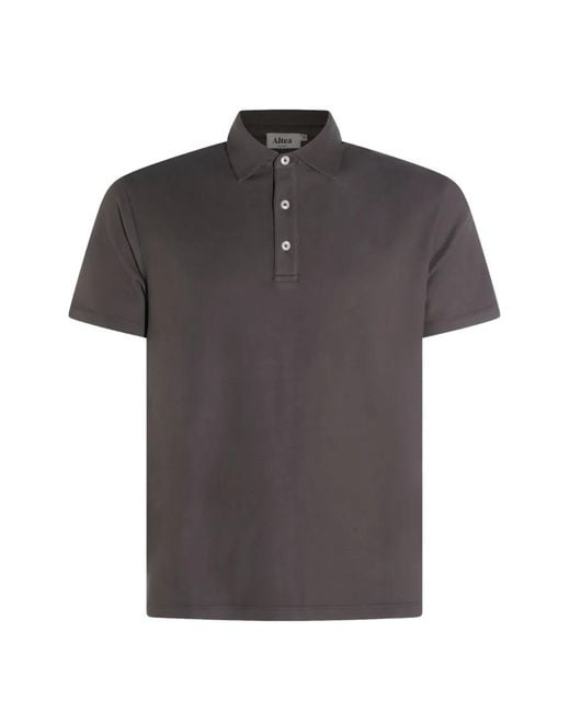 Altea Gray Polo Boutonné À Poche Poitrine for men