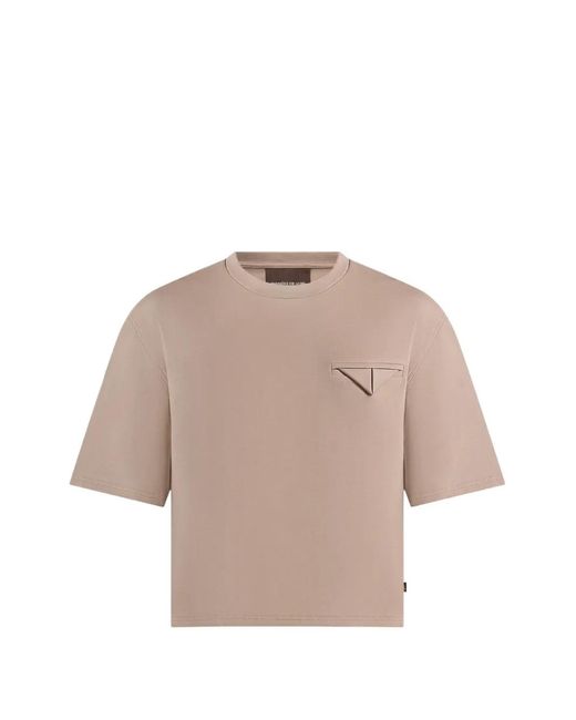 Manière De Voir Natural Leon Boxy Cropped T-Shirt for men