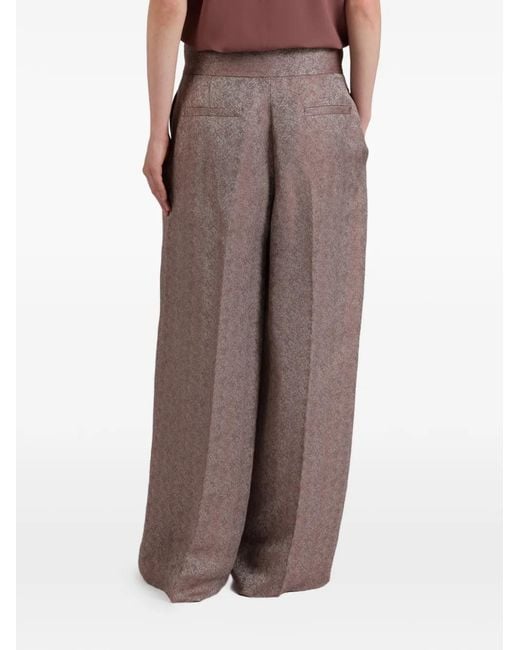 Slowear Brown Pantalon À Coupe Classique Et À Chevrons