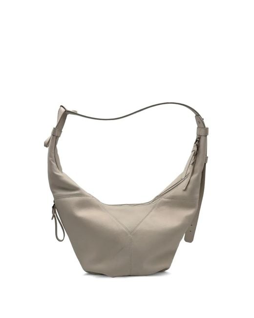 Bonastre Gray S Bow Panelled Leather Shoulder Bag