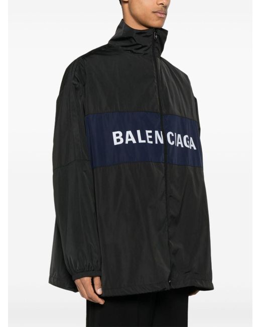 Balenciaga Black Logo-print Lightweight Jacket