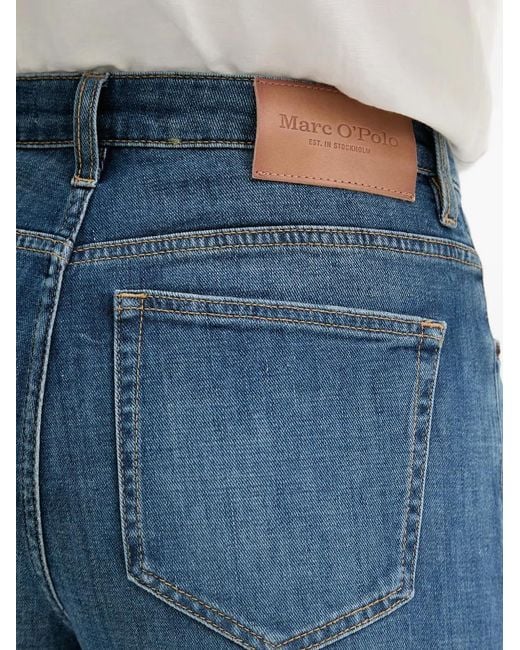 Marc O' Polo Blue Faded Wide-Leg Jeans