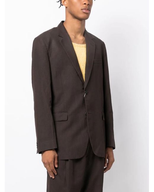 Maison Margiela Black Notched-Lapels Single-Breasted Blazer for men