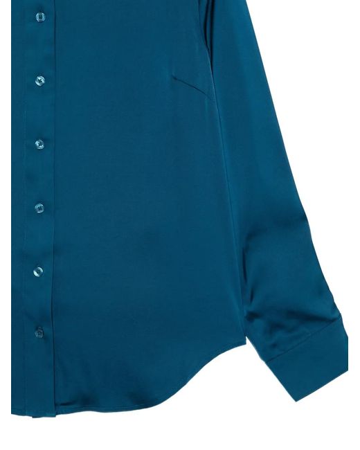 Michael Kors Blue Buttoned Top