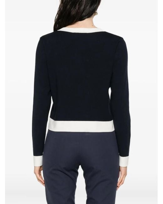 Pennyblack Black Button-Up Contrast-Panel Cardigan