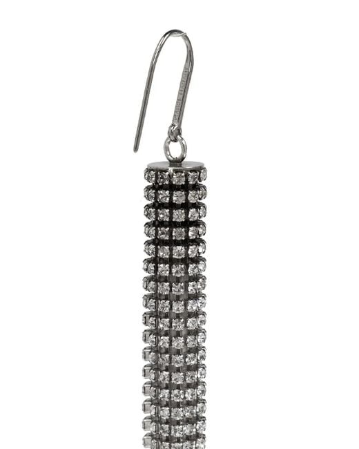 Isabel Marant White Ohrringe Mit Kristallen