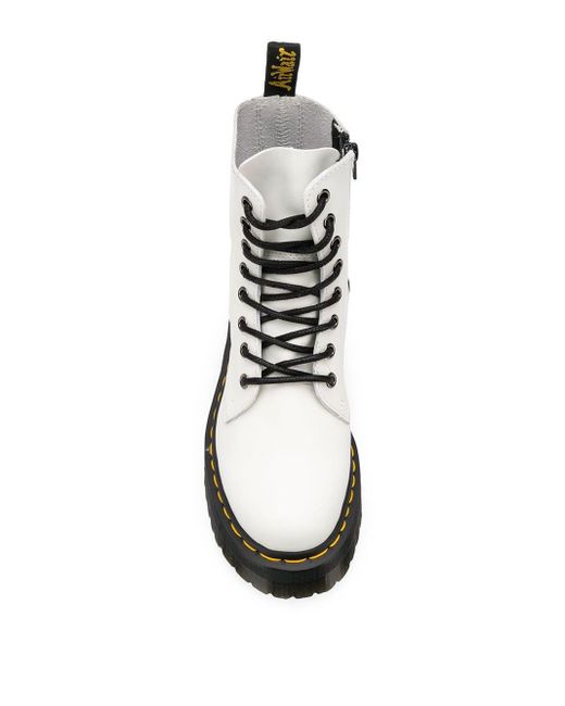 white doc martens platform