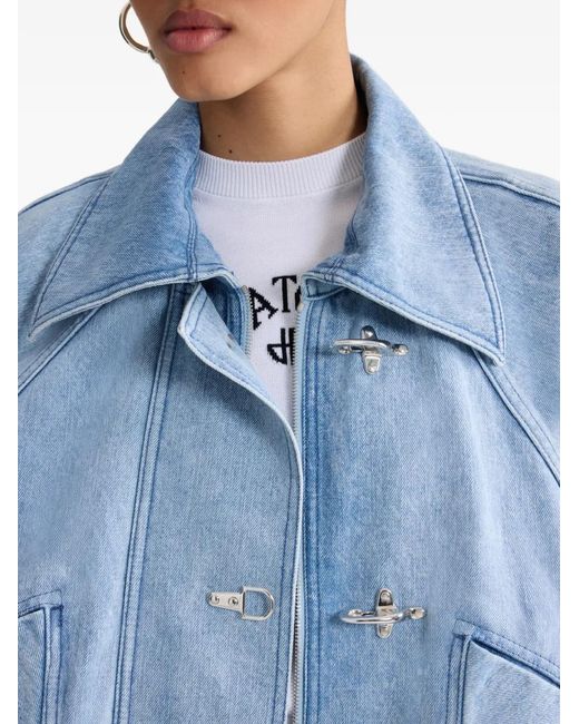 Patou Blue Oversized Cropped Jacket