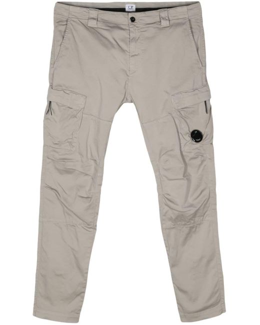 C P Company Gray Lens-detail Cargo Trousers for men