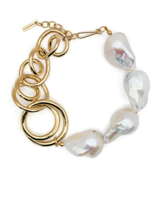 Completedworks Metallic Vermeil-Plated Pearl Bracelet