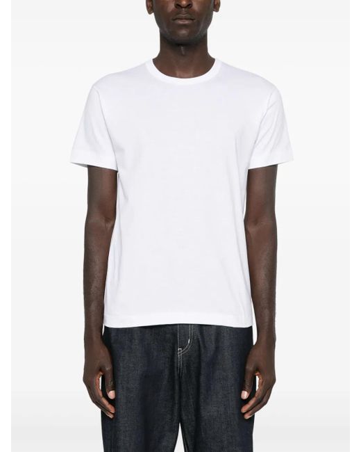 COMME DES GARÇONS PLAY White T-Shirt With Heart Application