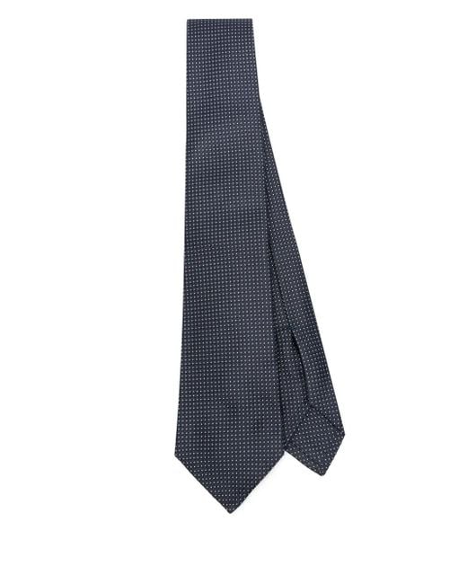 Cravatta Con Effetto Jacquard di Kiton in Blue da Uomo
