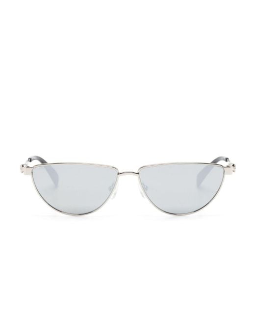 Gafas de sol con montura en D Alexander McQueen de color White