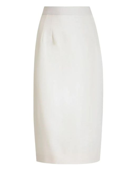 Dolce & Gabbana White Midi Pencil Skirt