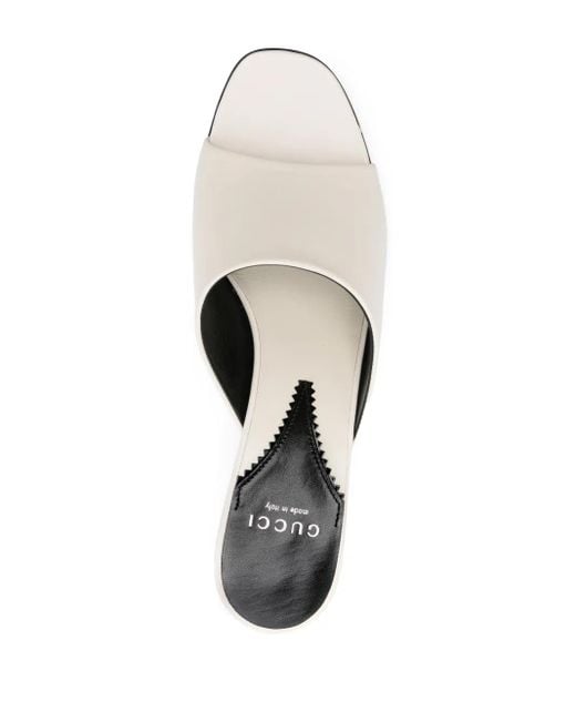 Gucci White Gg Heeled Sandals