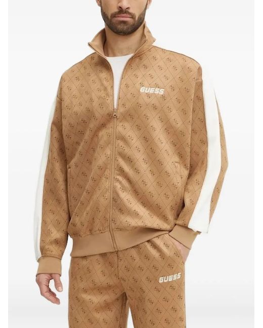 Guess Natural 4G-Pattern Track Jacket for men