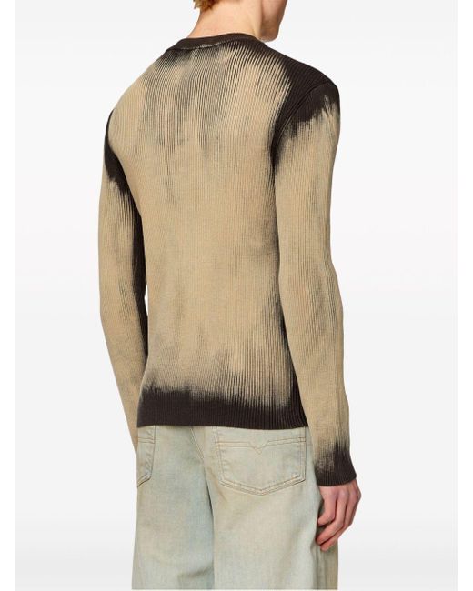 Suéter de punto de algodón DIESEL de hombre de color Natural