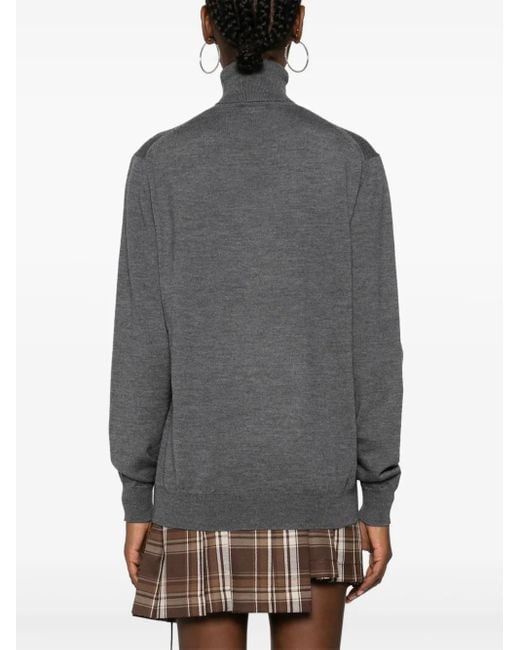 Miu Miu Gray High Collar Sweater