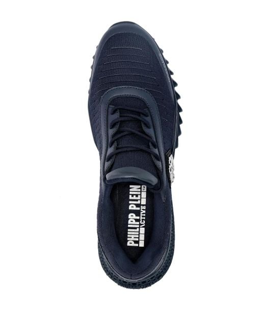 Philipp Plein Blue Runner Hexagon Sneakers