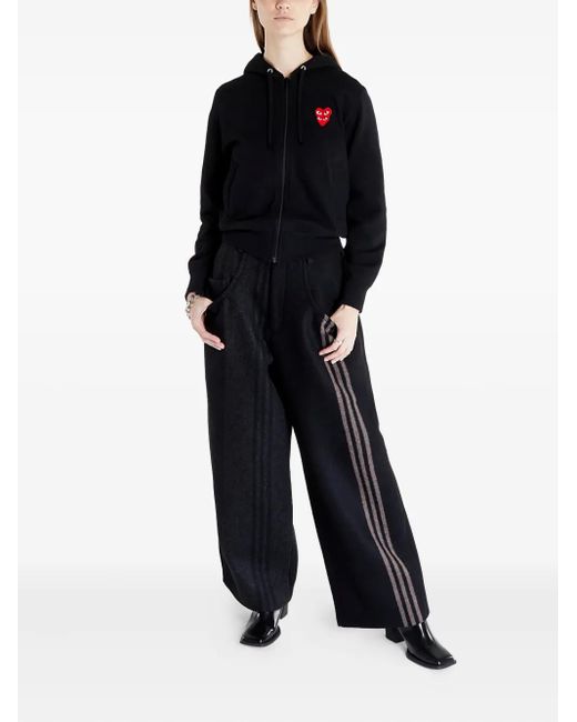 COMME DES GARÇONS PLAY Black Double Heart Zip Hoodie