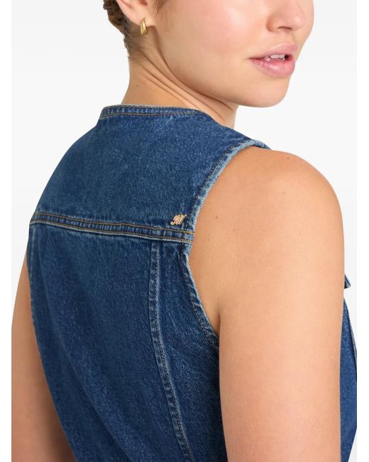 Cinq À Sept Blue Reenee Button Belted Jean Vest